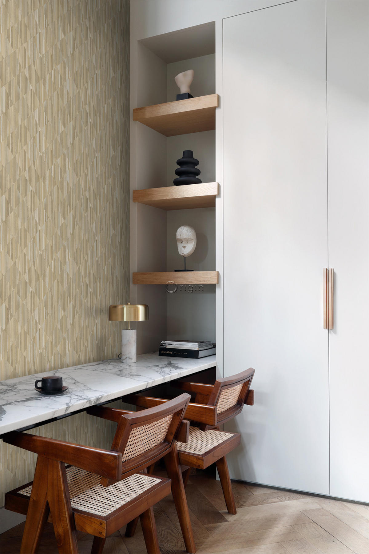 TAPETE 3D Holzoptik 50 x 900 cm - Beige, Papier (50/900cm) - Origin Wallcoverings