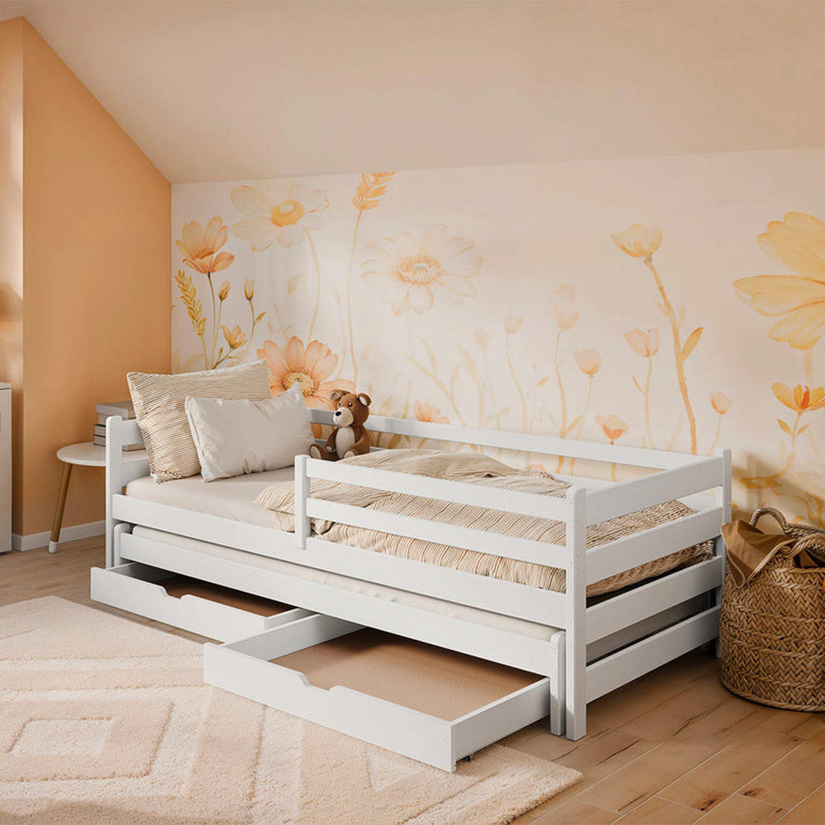KINDERBETT 90/200 Abi Weiß - Weiß, Holz (90/200cm) - Petits-meubles