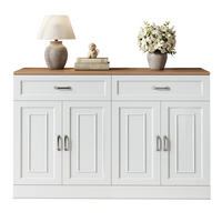 SIDEBOARD 120/35/80.5 cm Weiß aus Spanplatte mit verstellbaren Einlegeböden - Weiß, Holzwerkstoff (35/80.5/120cm) - OKMYHOME