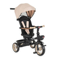 DREIRAD Jasper EVA-Reifen beige klappbar, Sitz drehbar, Hinterradbremse, Körbe - Beige, Metall (72/50/98cm)