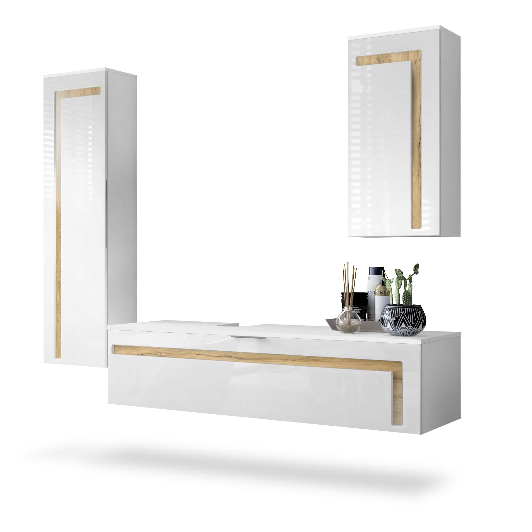 Vladon Badmöbelset Eiche 210x185x51 cm
