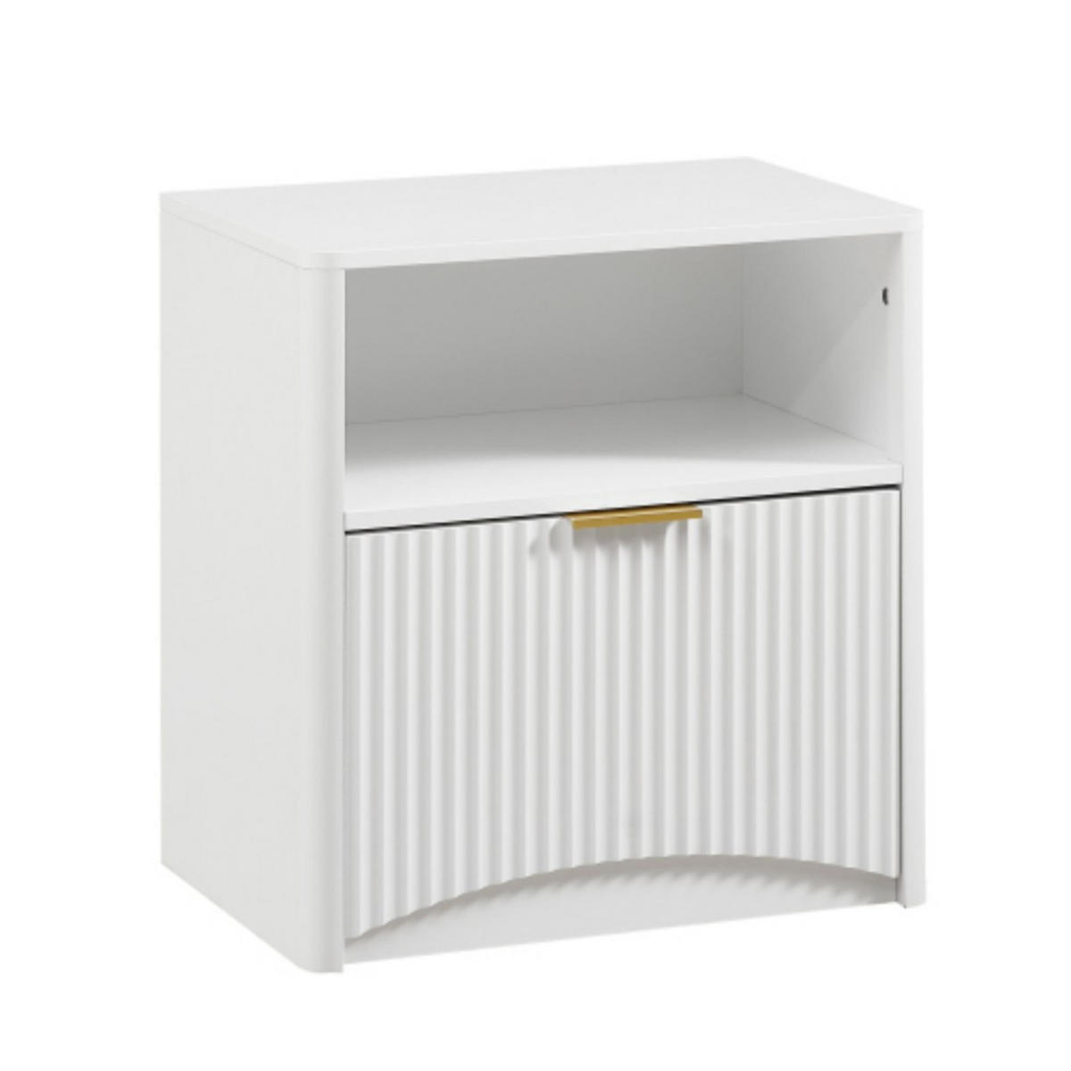 NACHTSCHRANK 58B/38T/60H cm Weiß - Weiß, Holzwerkstoff (38/60/58cm)