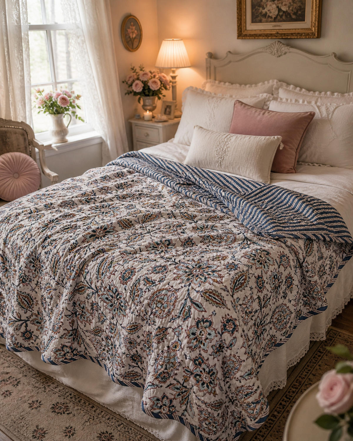 WOHNDECKE Baumwolle 140x180 cm Quilt-Optik – Gesteppt, Weich & Modern - Multicolor, Naturmaterialien (140/180cm) - AU Maison