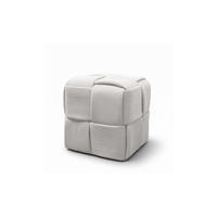 HOCKER CUBETTO 38/38/38 cm Weiß - Weiß, Textil (38/38/38cm) - Lookway