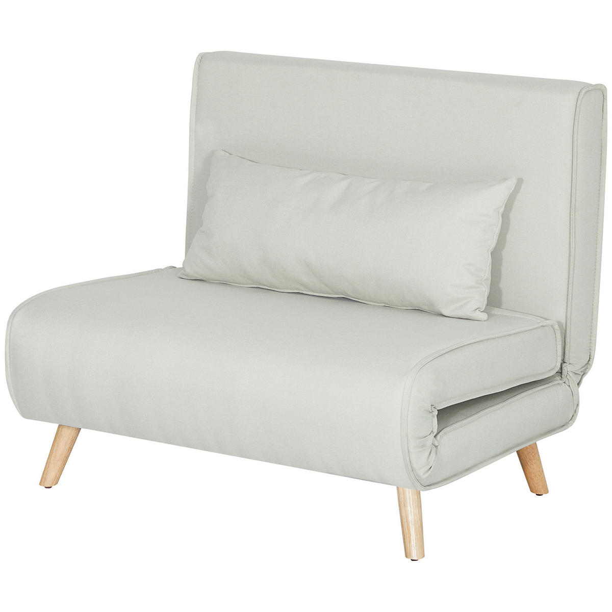 SCHLAFSOFA DE-08203 verstellbare Rückenlehne, skandinavisches Design Cremeweiß - Creme, Holzwerkstoff (94/80/78cm) - ComfortXL