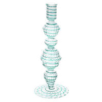 KERZENHALTER Glass wirbel hellblau m 22 cm - Hellblau, Glas (9.5/22.86/9.5cm) - Pip Studio