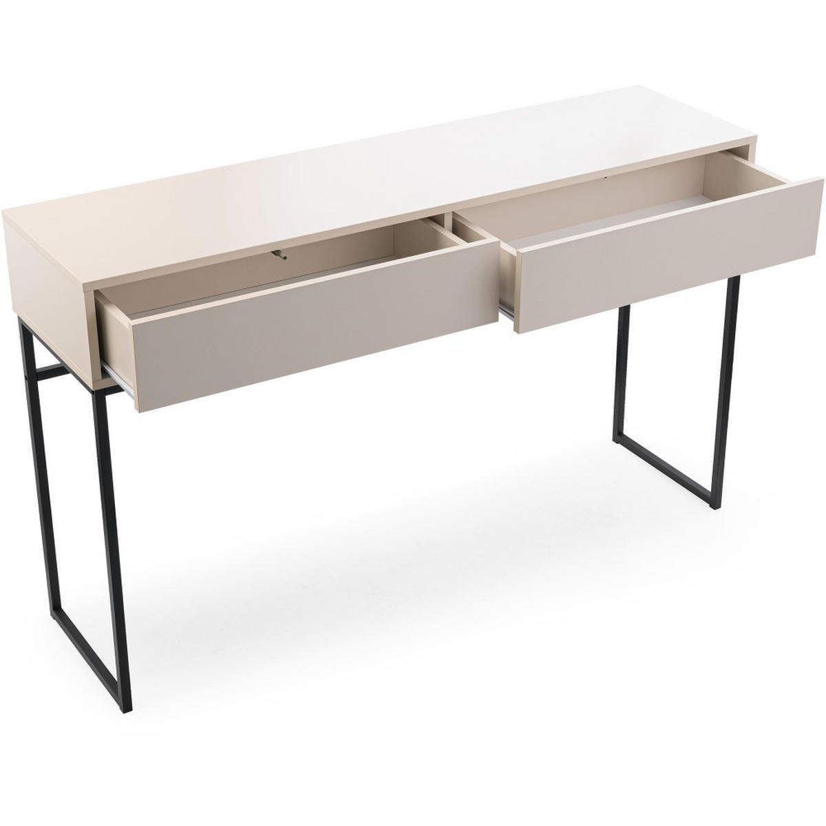 KONSOLENTISCH Giana mit 2 Schubladen, 137 cm, Beige Sand - Sandfarben/Beige, Holzwerkstoff (37/137/83cm) - Beautysofa