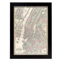 POSTER Vintage Karten – New York A4 Rahmenlos - Klar, Papier (29.7/5/21cm) - Nacnic