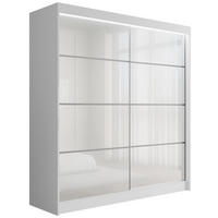 KLEIDERSCHRANK PEKA III mit LED - 200 cm - Weiß - Weiß, Holzwerkstoff (200/215/61cm) - ALTDECOR