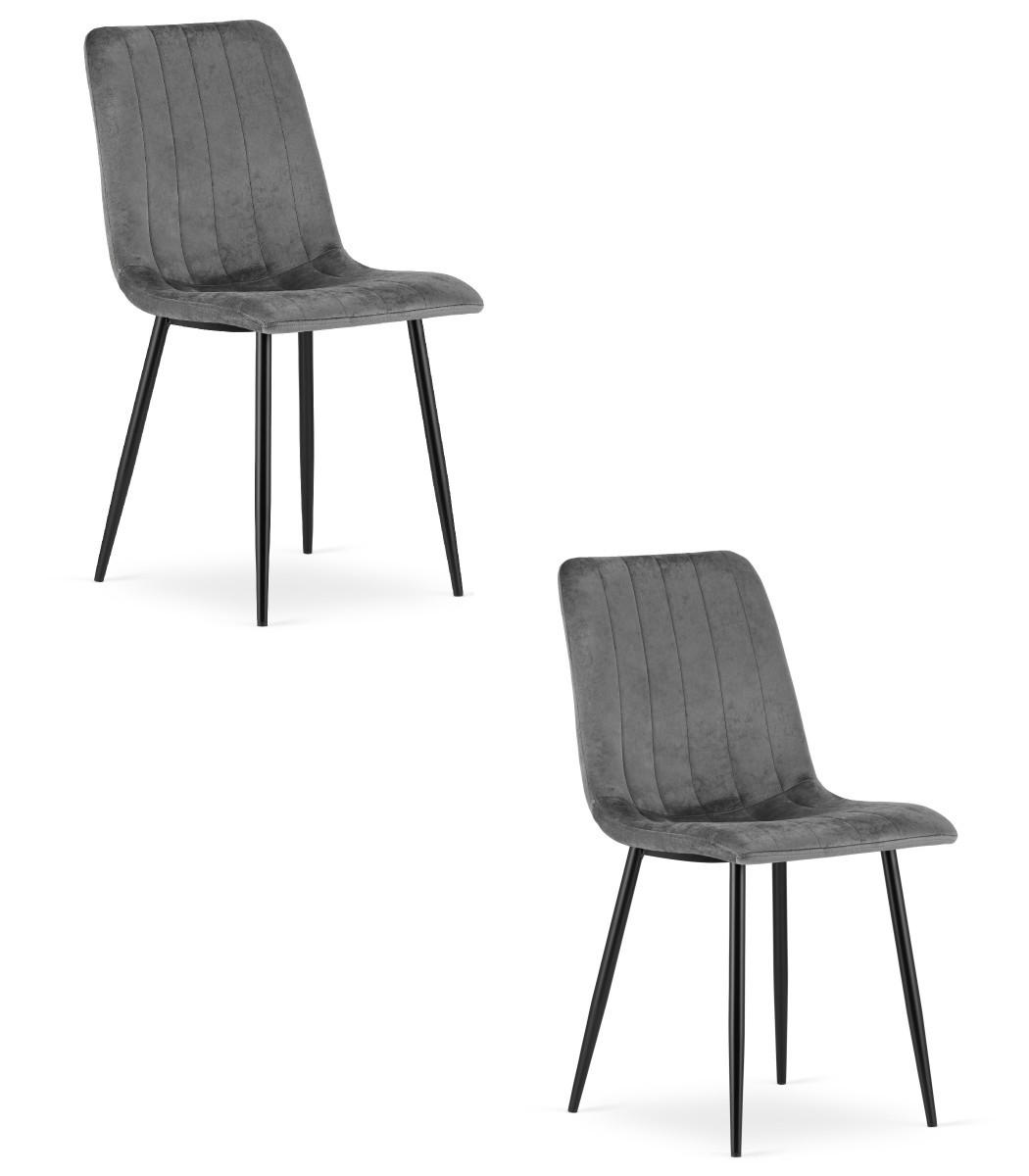 ESSZIMMERSTUHL 2-er Set JEWA dunkelgrauer Sitz - Dunkelgrau, Textil (43/90/51cm) - Valora