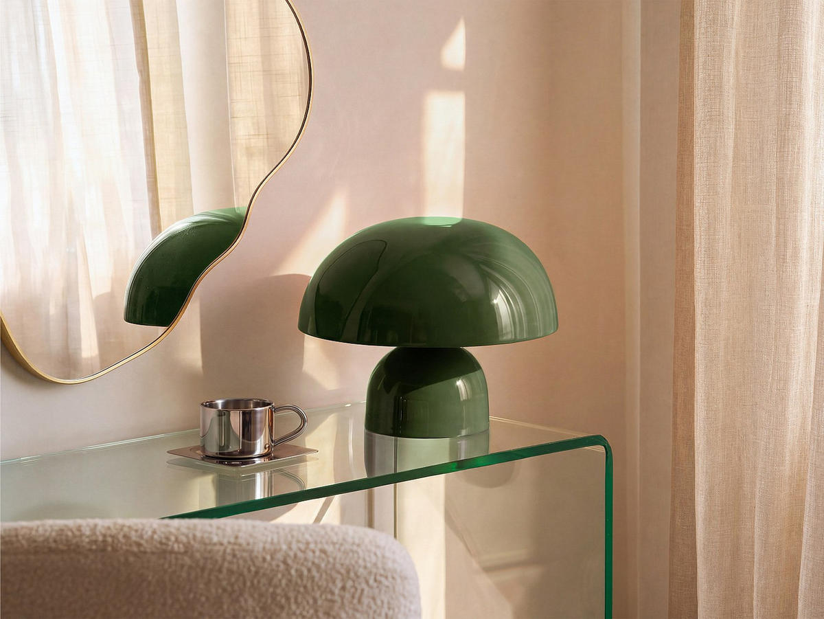 TISCHLAMPE - 31 x 31 - metall - khaki Sidney - Schlammfarben, Metall (31/31/25cm) - Vente-Unique