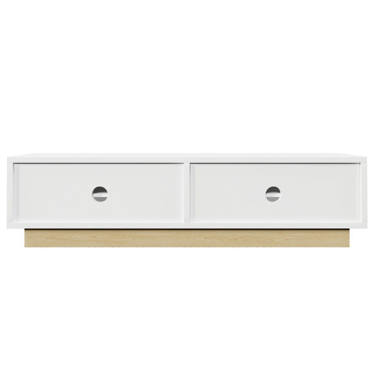 TV-LOWBOARD holzoptik & geschwungenes design - Weiß, Holzwerkstoff (175/41.5/40cm) - Urban Meuble