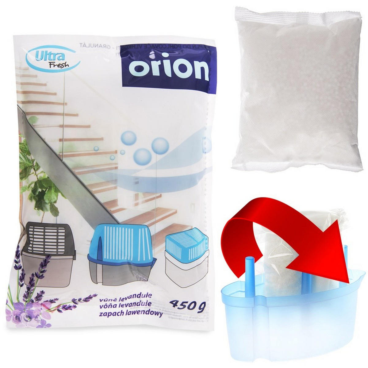 FEUCHTIGKEITSABSORBER-ERSATZ Ultra Fresh Lavendel violett - Violett, Naturmaterialien (13/19/4cm) - Orion 
