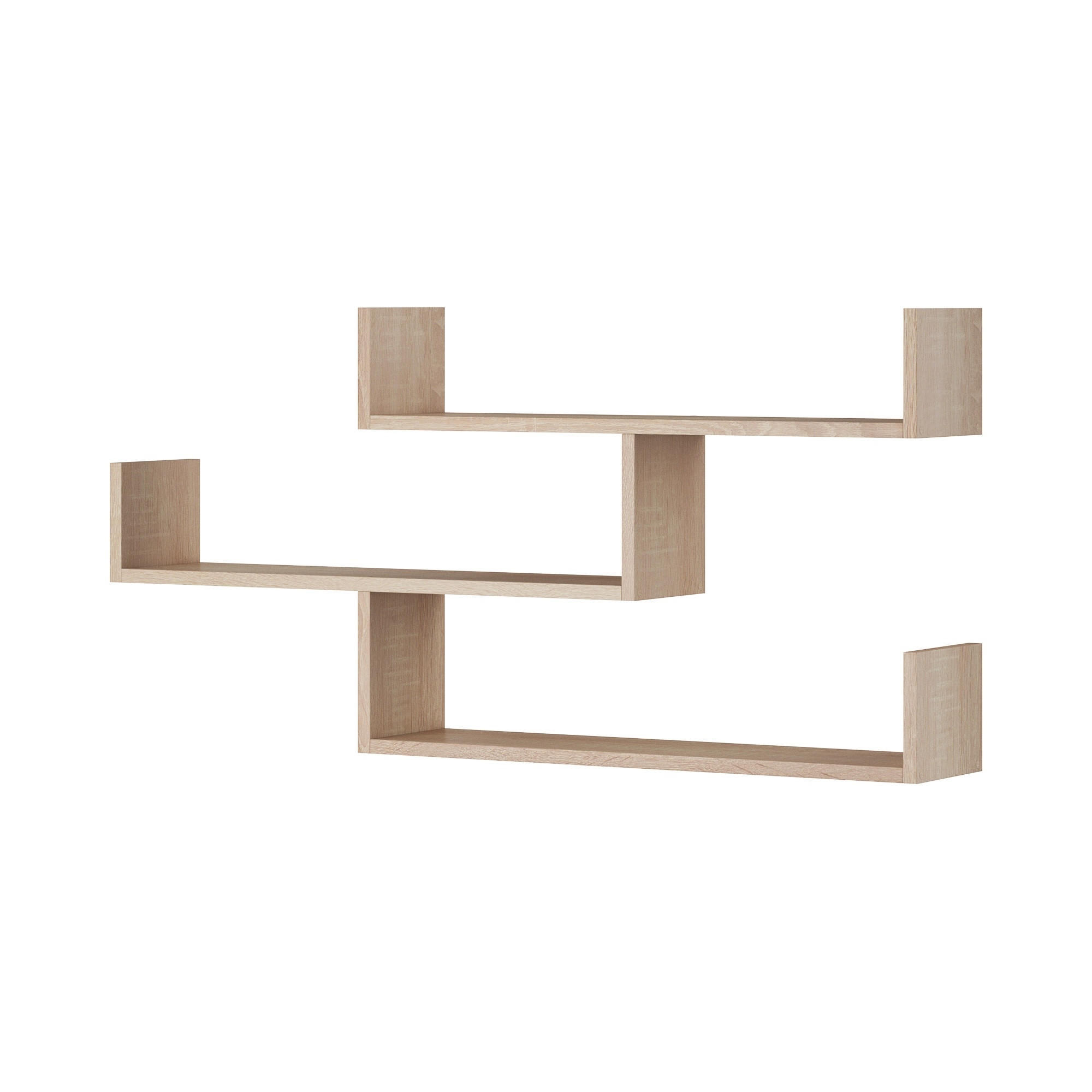 Feldmann-Wohnen Wandregal Beige 119x55x18 cm