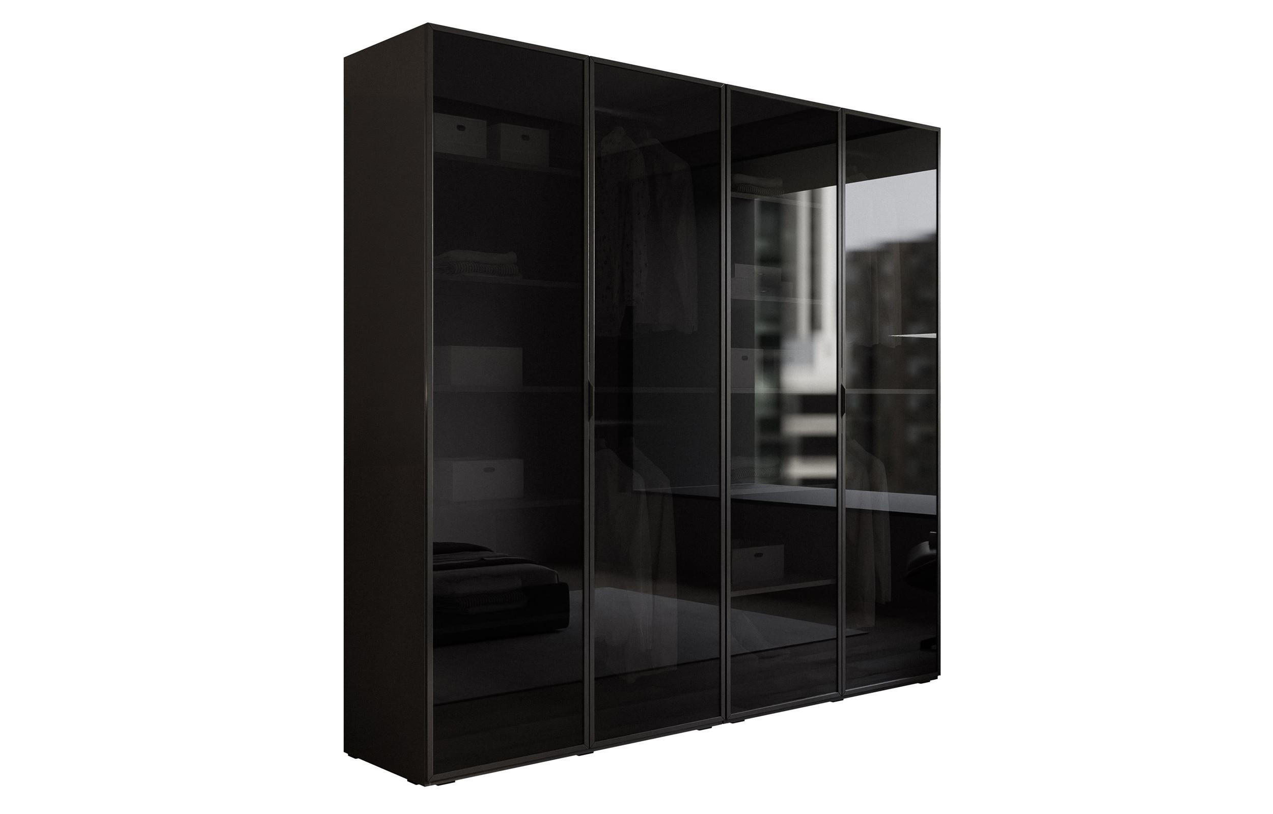 Lookway Kleiderschrank Schwarz 202x200x49 cm