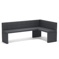 ECKBANK rechts MELVIN Kunstleder, 128/168 cm Dunkelgrau - Dunkelgrau, Holz/Kunststoff (128/168cm) - Idohome