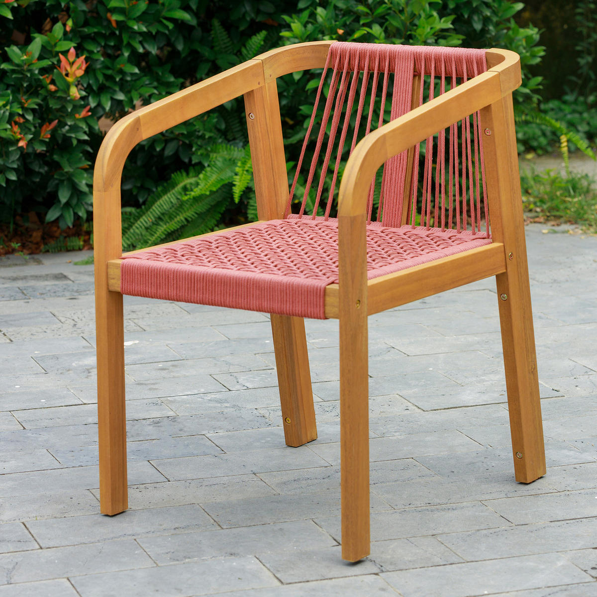 STUHL 2er-Set Massivholz Rosa - Rosa, Holz (51/88/61cm) - Nordlys