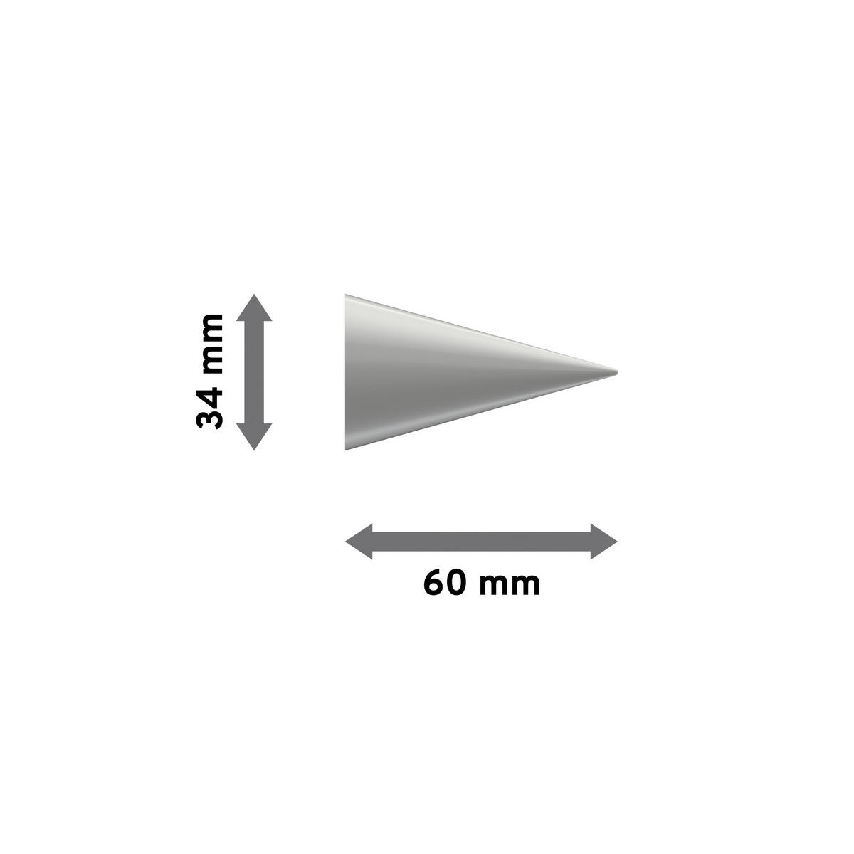 ENDSTÜCKE FÜR GARDINENSTANGEN 20 mm Ø, Savio Weiß, Packung 2 Stück - Weiß, Metall (6/3.4/3.4cm) - INTERDECO