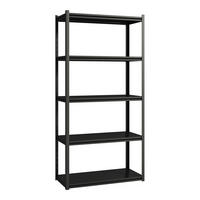 SCHWERLASTREGAL Austrheim - Schwarz, Metall (90/183/40cm) - [en.casa]