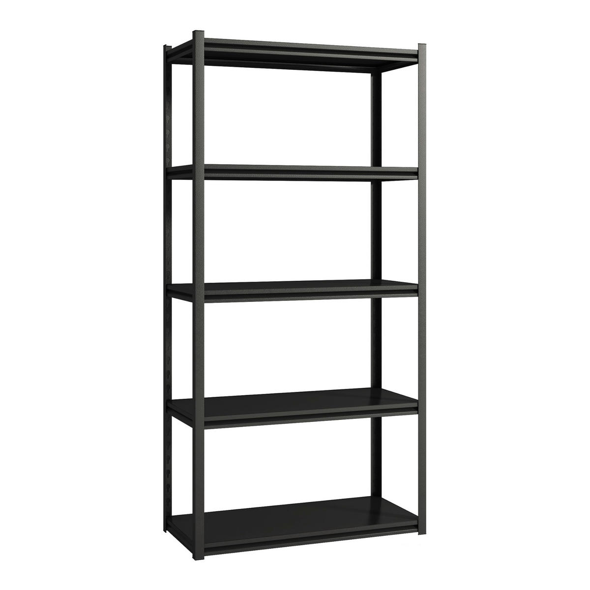 SCHWERLASTREGAL Austrheim - Schwarz, Metall (90/183/40cm) - [en.casa]
