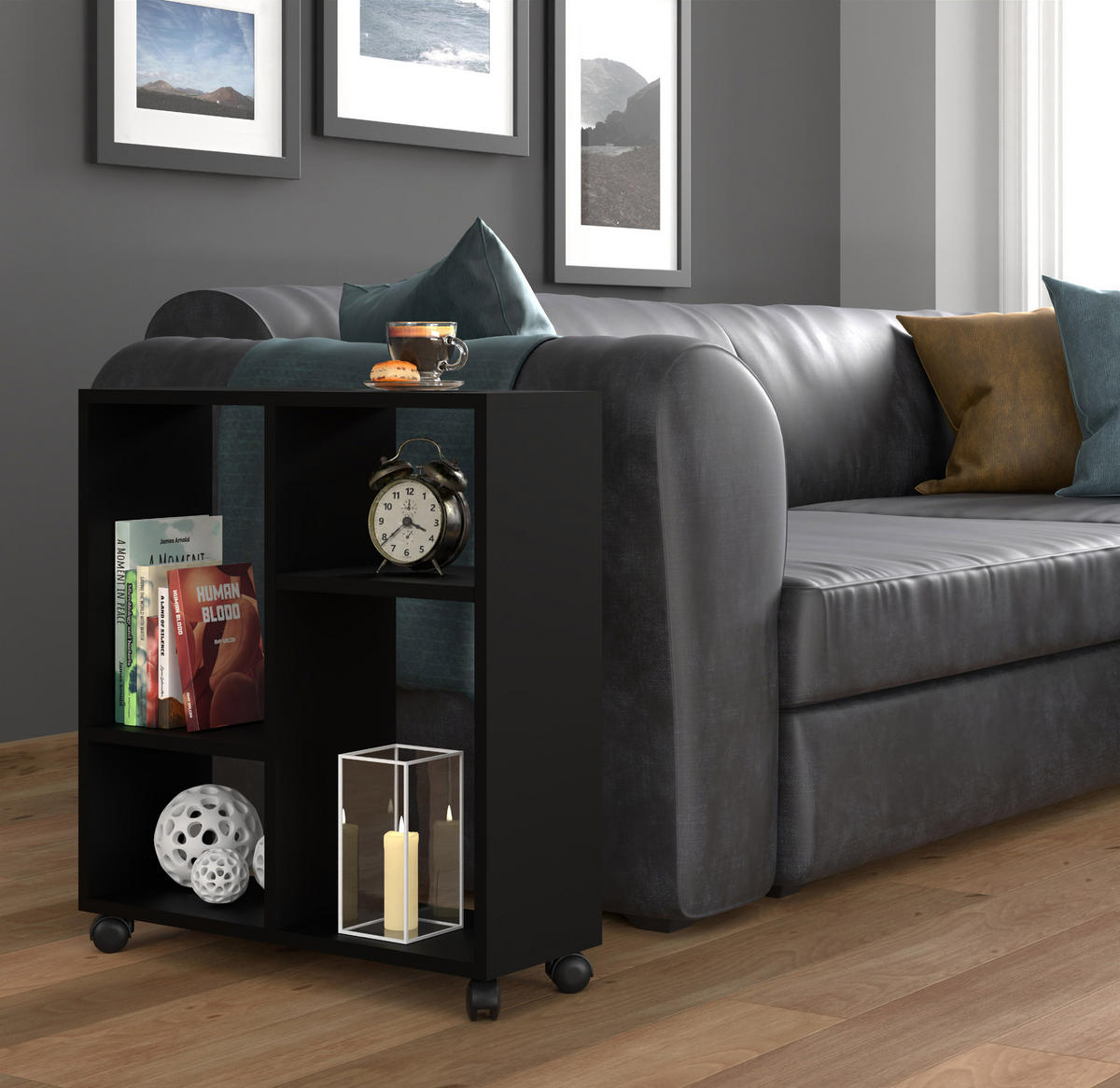 COUCHTISCH Schwarz 60/65/20 - Schwarz, Holzwerkstoff (20/60/65cm) - RAUMHIRSCH FURNITURE