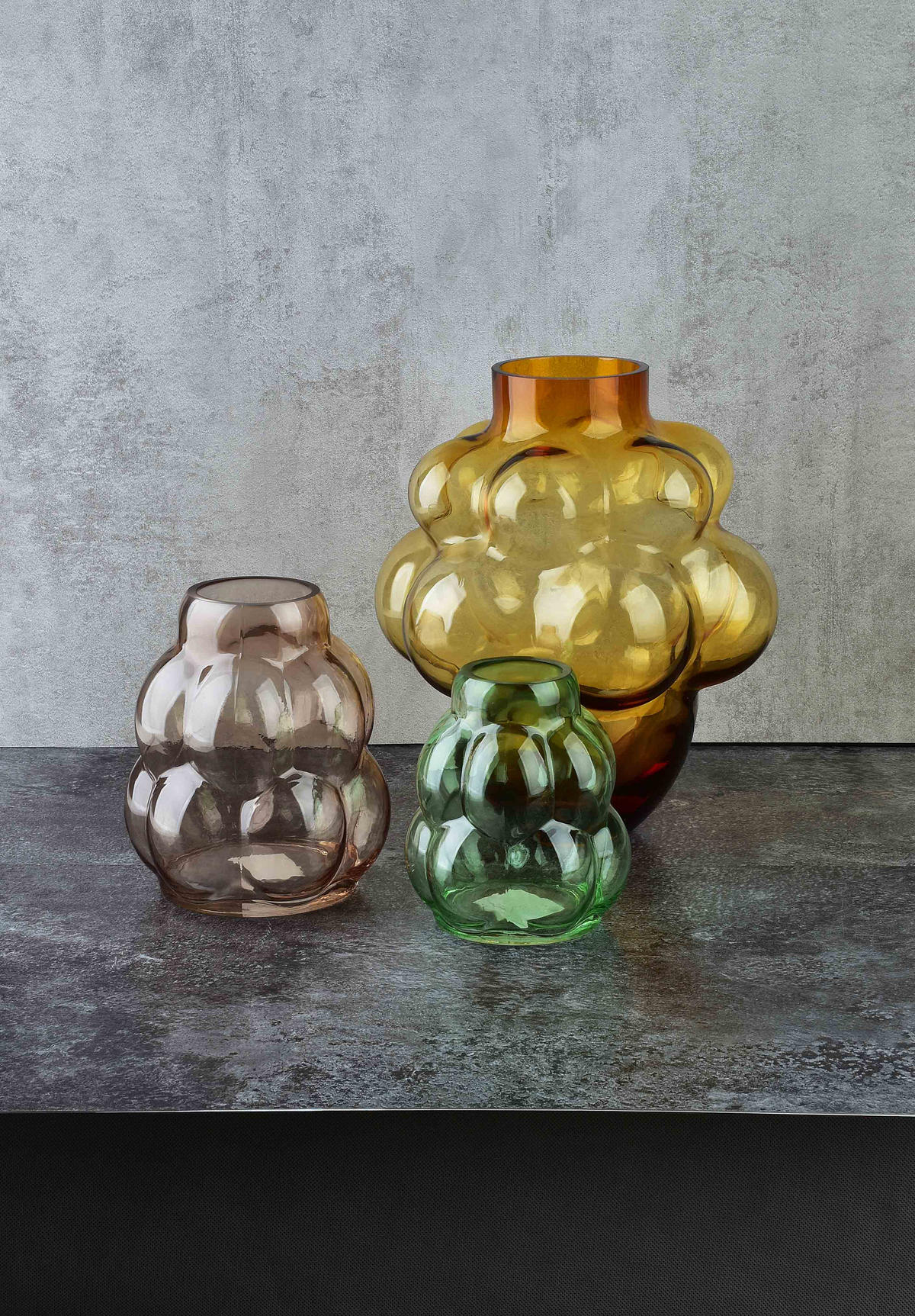 VASE Serenite Grün 16.5/16.5/18 cm Glas - Grün, Glas (18cm) - Mondex