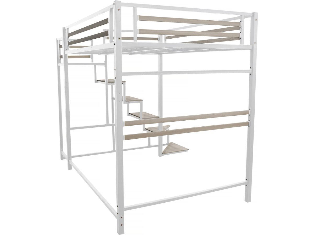 ETAGENBETT lena Schwarz - Weiß, Metall (190/140cm) - Habitat Garten