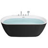BADEWANNE FREISTEHEND 80x170x83 cm schwarz Rotso - Schwarz, Kunststoff (80/83/170cm) - Beliani