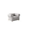 SESSEL CHESTERFIELD Elegant Klassisch Schick Stoff Whisper Velours Silber - Silberfarben, Holz (112/77/90cm) - Kaiser Möbel