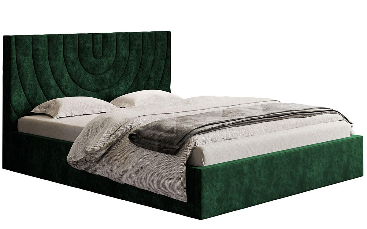 BETT Butelgrün OLDO 6 Mit Bettkasten 180x200 cm - Grün, Textil (180/200cm) - Sepro Meble