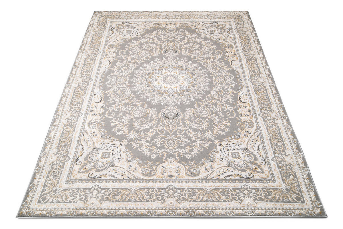 TEPPICH HERA Grau Creme 80/150 cm - Creme/Grau, Textil (80/150cm) - Tapiso