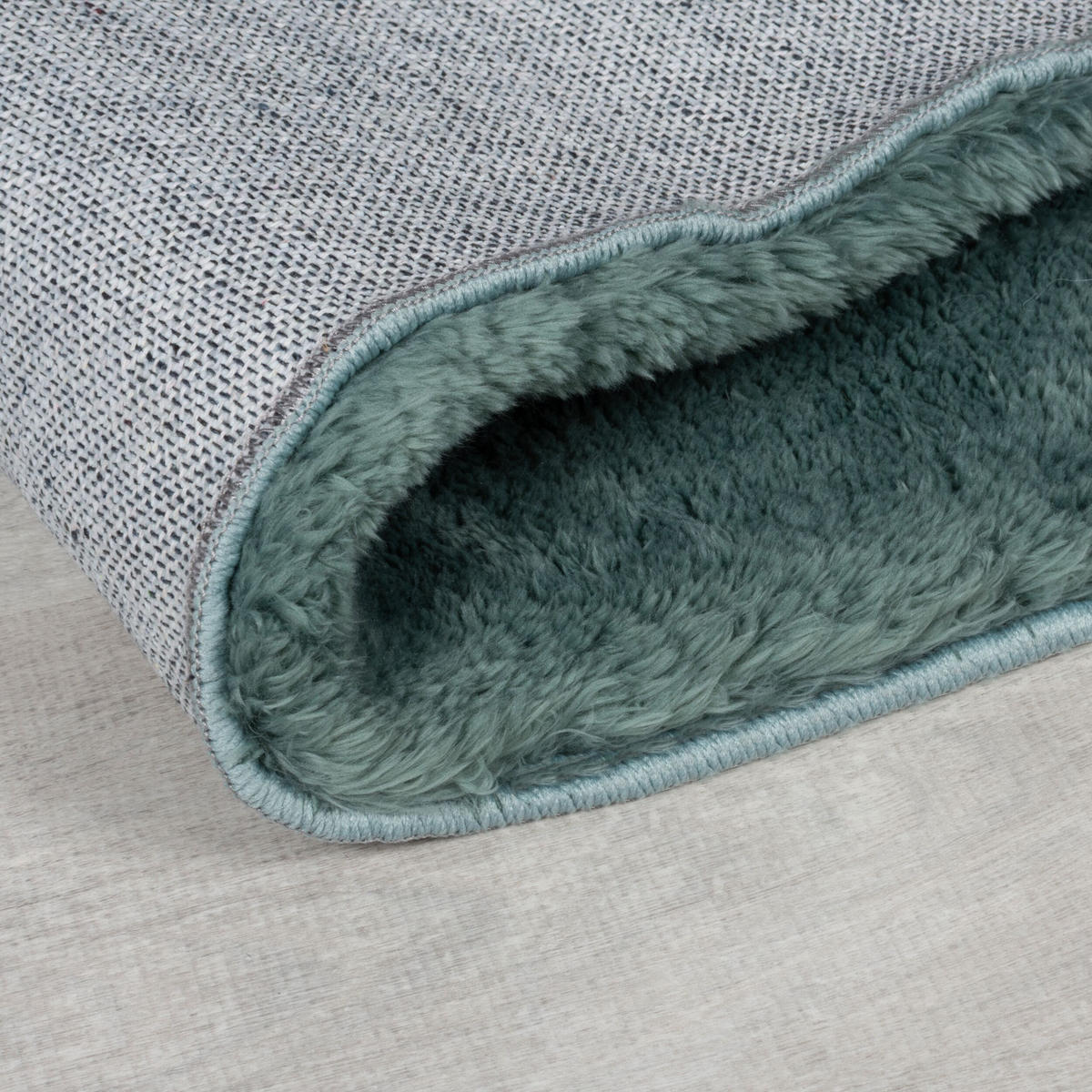 TEPPICH Waschbar LUNE, einfarbig, Türkis, 160 x 230 cm - Blau, Textil (230/160cm) - KADIMA DESIGN