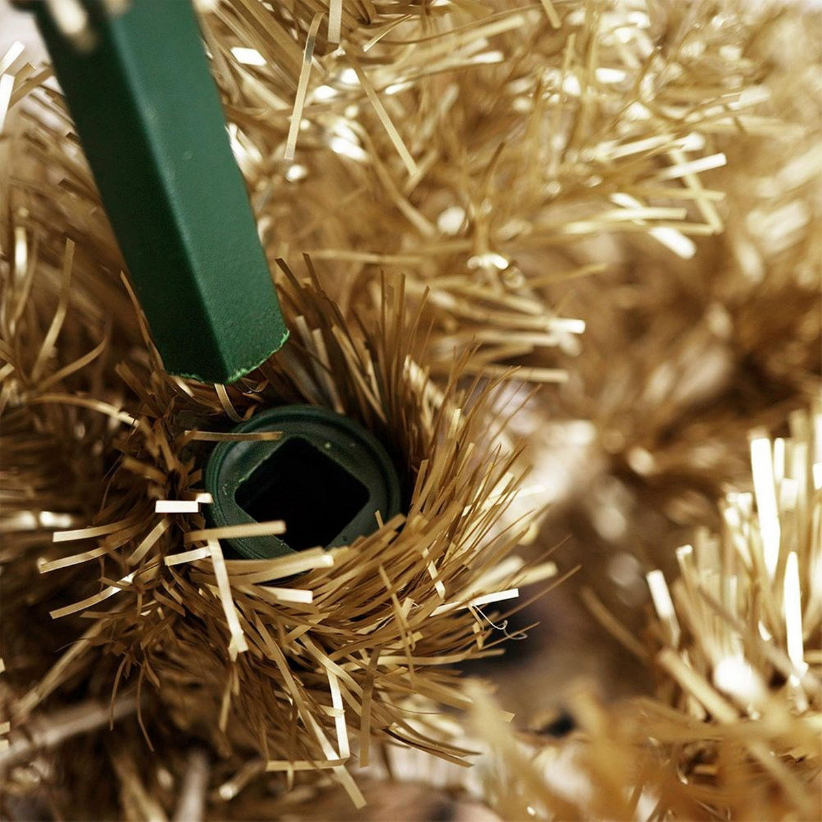 KÜNSTLICHER WEIHNACHTSBAUM glamour 120 cm Goldfarben - Goldfarben, Kunststoff (120cm) - Home Styling Collection