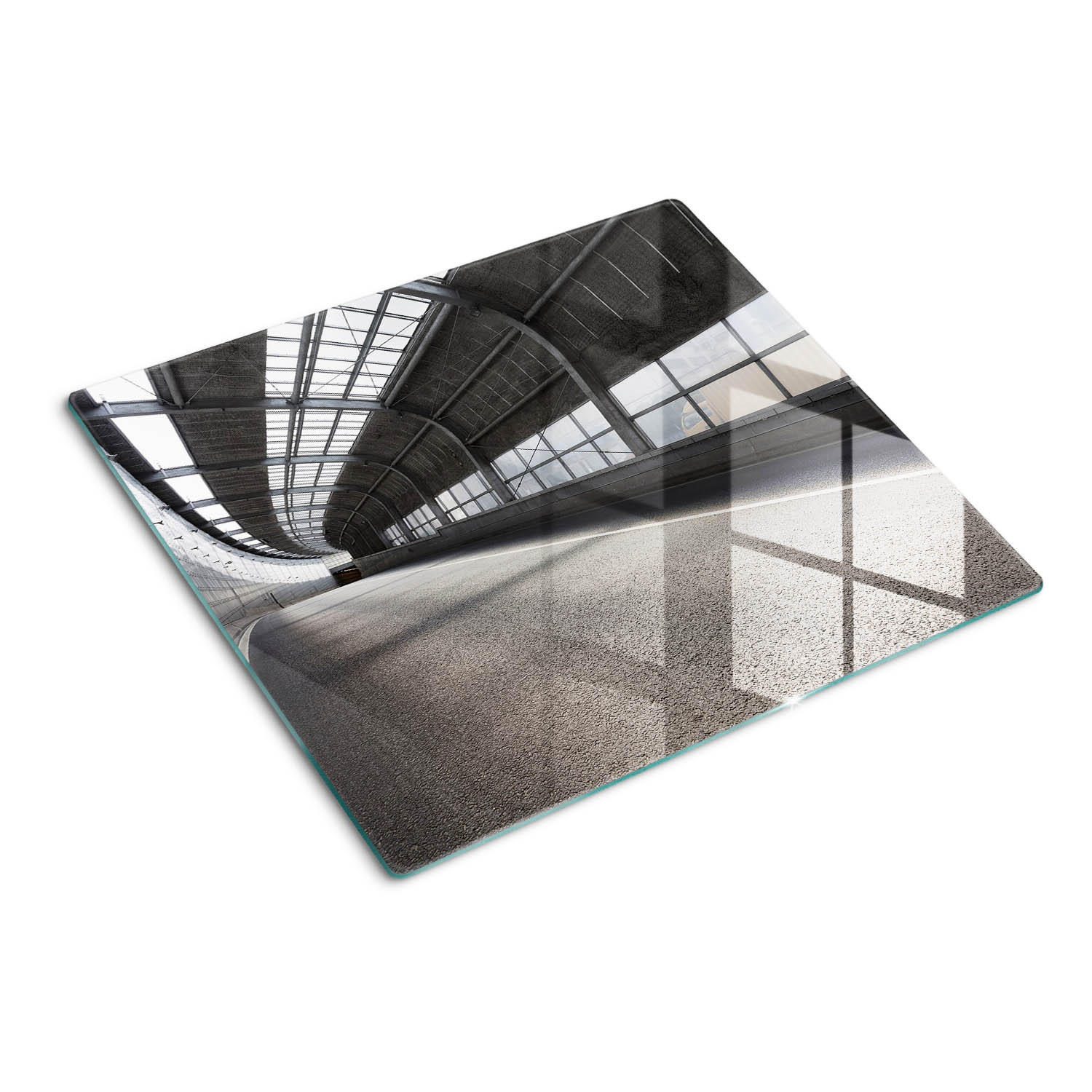 GLASPLATTE 60x52 cm Straße im Tunnel - Grau, Glas (60/0.4/52cm) - TULUP