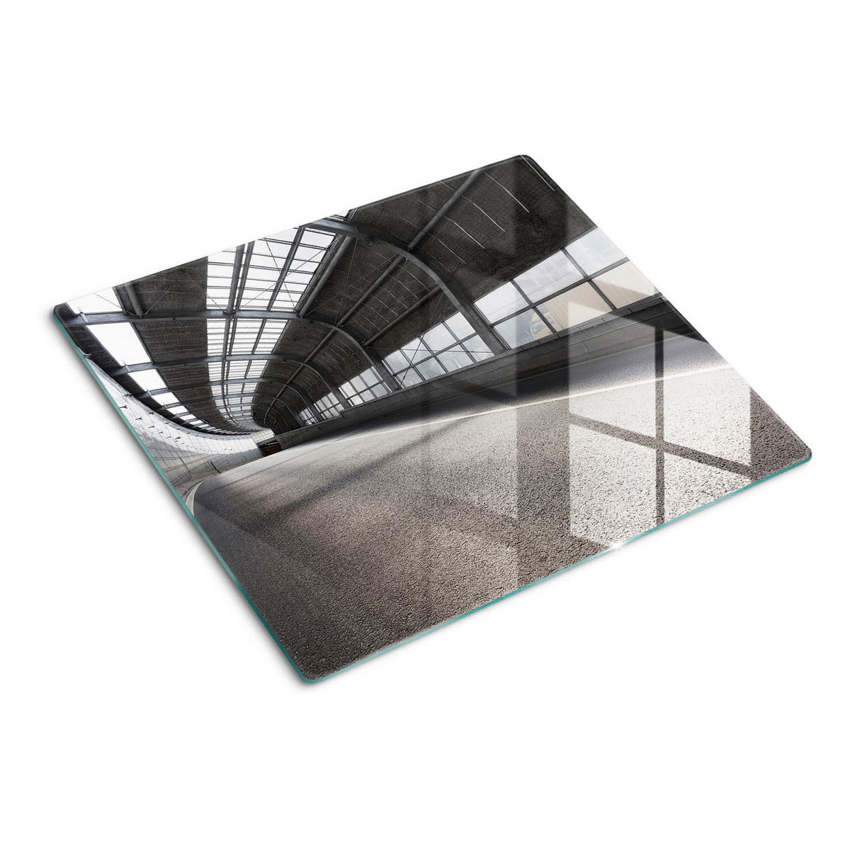 GLASPLATTE 60x52 cm Straße im Tunnel - Grau, Glas (60/0.4/52cm) - TULUP