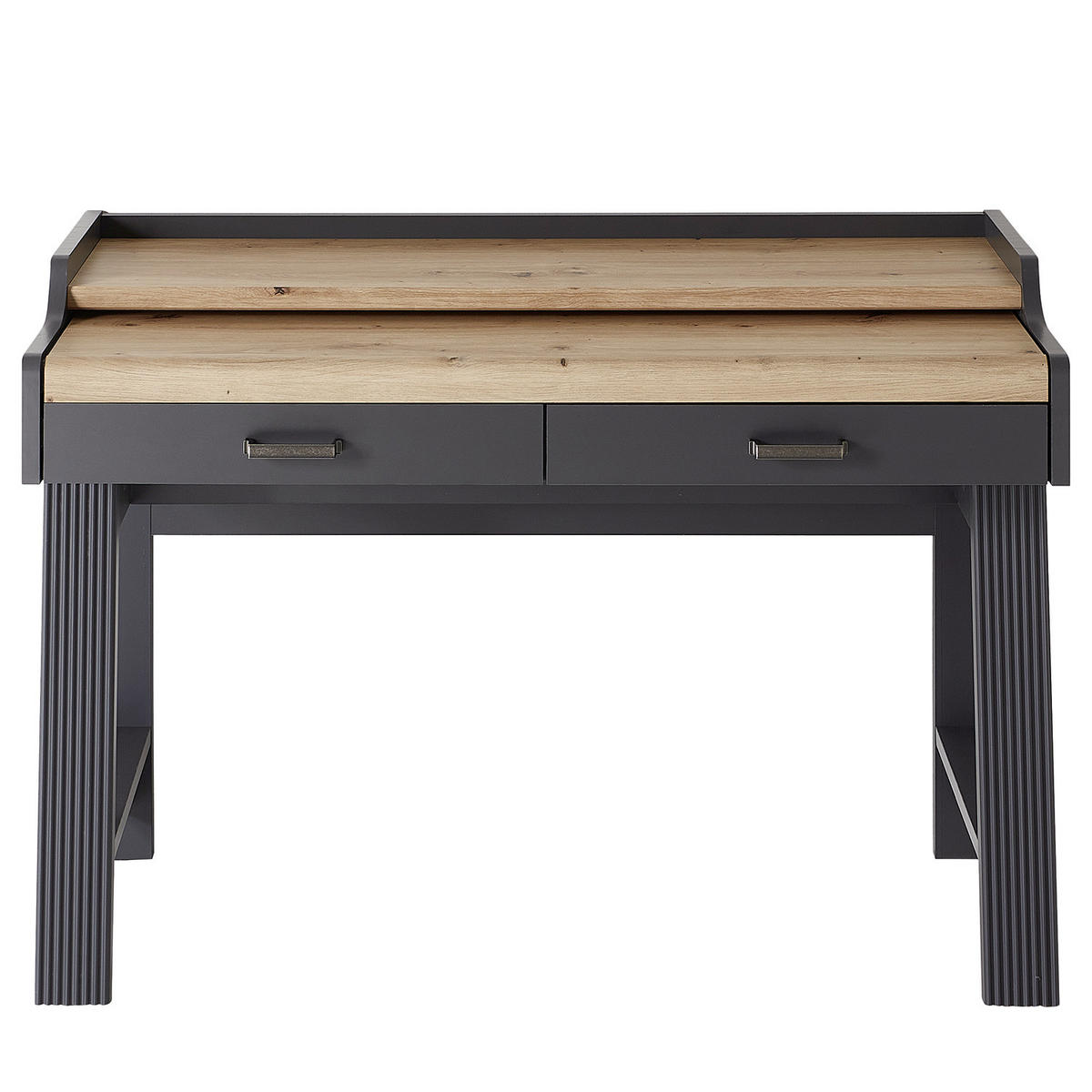 SEKRETÄR - Graphitfarben, Holzwerkstoff/Metall (53/120/84cm) - home24