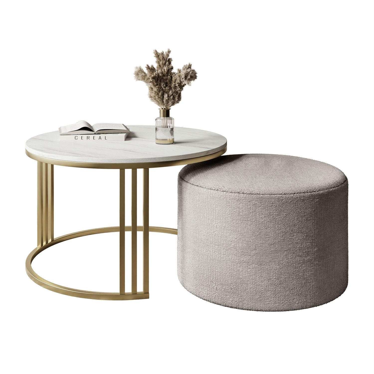 Lookway Couchtisch Weiß 70x49x70 cm