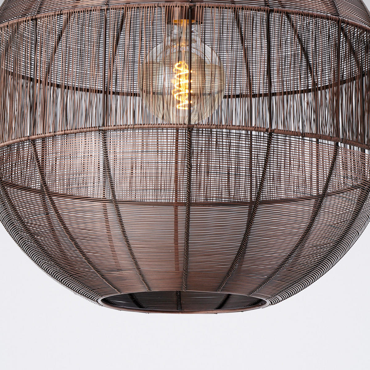 HÄNGELAMPE Pilka Bronze Ø45/47 cm - Bronzefarben, Metall (45/45/47cm) - Light & Living