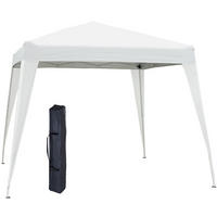 FALTPAVILLON, Grau, Stahl, Oxford - Weiß, Metall (240/250/240cm) - Outsunny