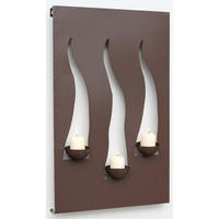 WANDLEUCHTER Flamme für 3 Kerzen Wandkerzenhalter aus Metall - Braun, Metall (40/65/10cm) - DanDiBo