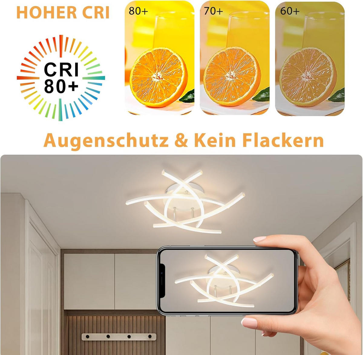 LED-DECKENLEUCHTE Ulmenkarg 52.0/13.0/52.0 cm - Weiß, Metall (52/52/13cm) - ZMH
