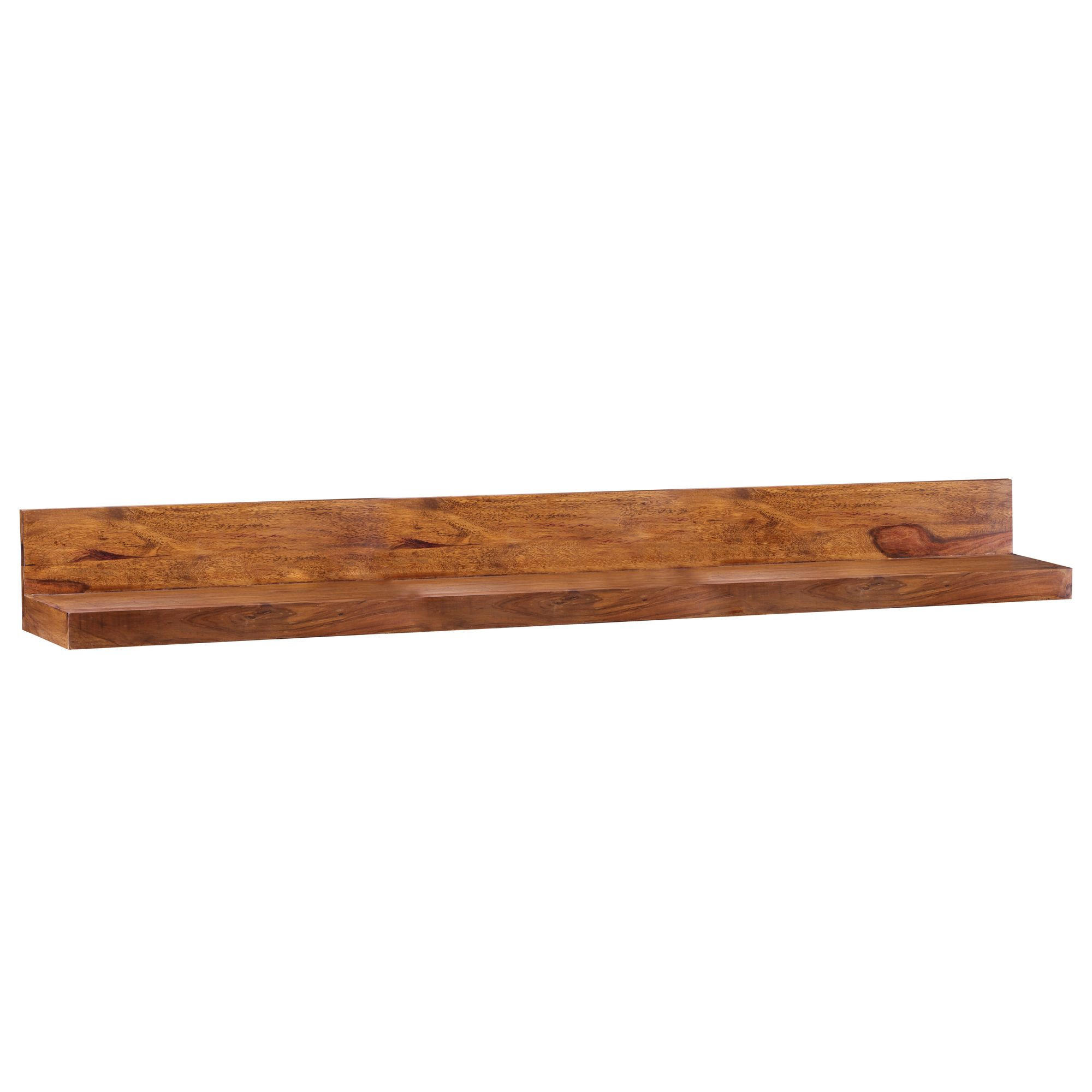 WANDREGAL HANIM Sheesham Hängeregal - Sheeshamfarben, Holz (160/17/24cm) - tinkaro