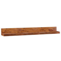 WANDREGAL HANIM Sheesham Hängeregal - Sheeshamfarben, Holz (160/17/24cm) - tinkaro