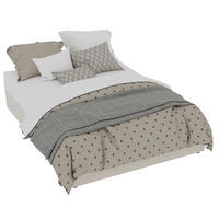 RAHMENBETT 140/200 cm in Beige Stoff - Beige, Holzwerkstoff/Textil (140/200cm) - WISHDOR