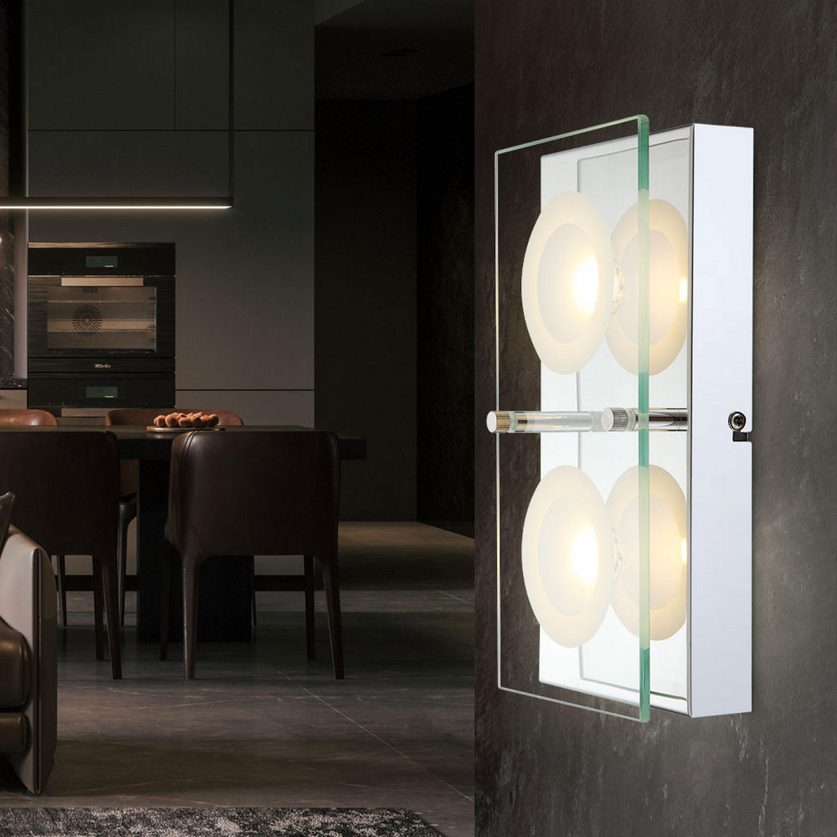 LED WANDLEUCHTE ODA Metall Klar - Klar, Glas (12.5/6.5/25cm)