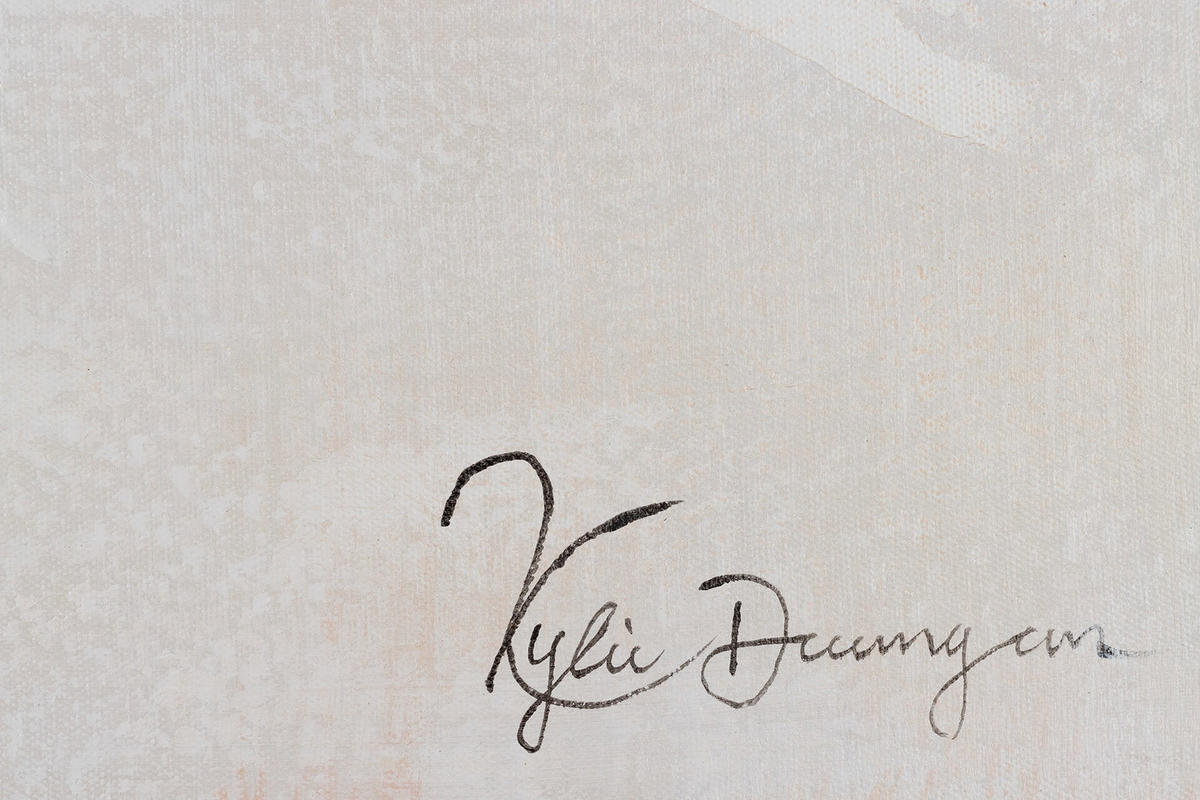 ACRYLBILD HANDGEMALT 100/75 cm - Pink/Weiß, Holz/Textil (100/75cm) - KUNSTLOFT