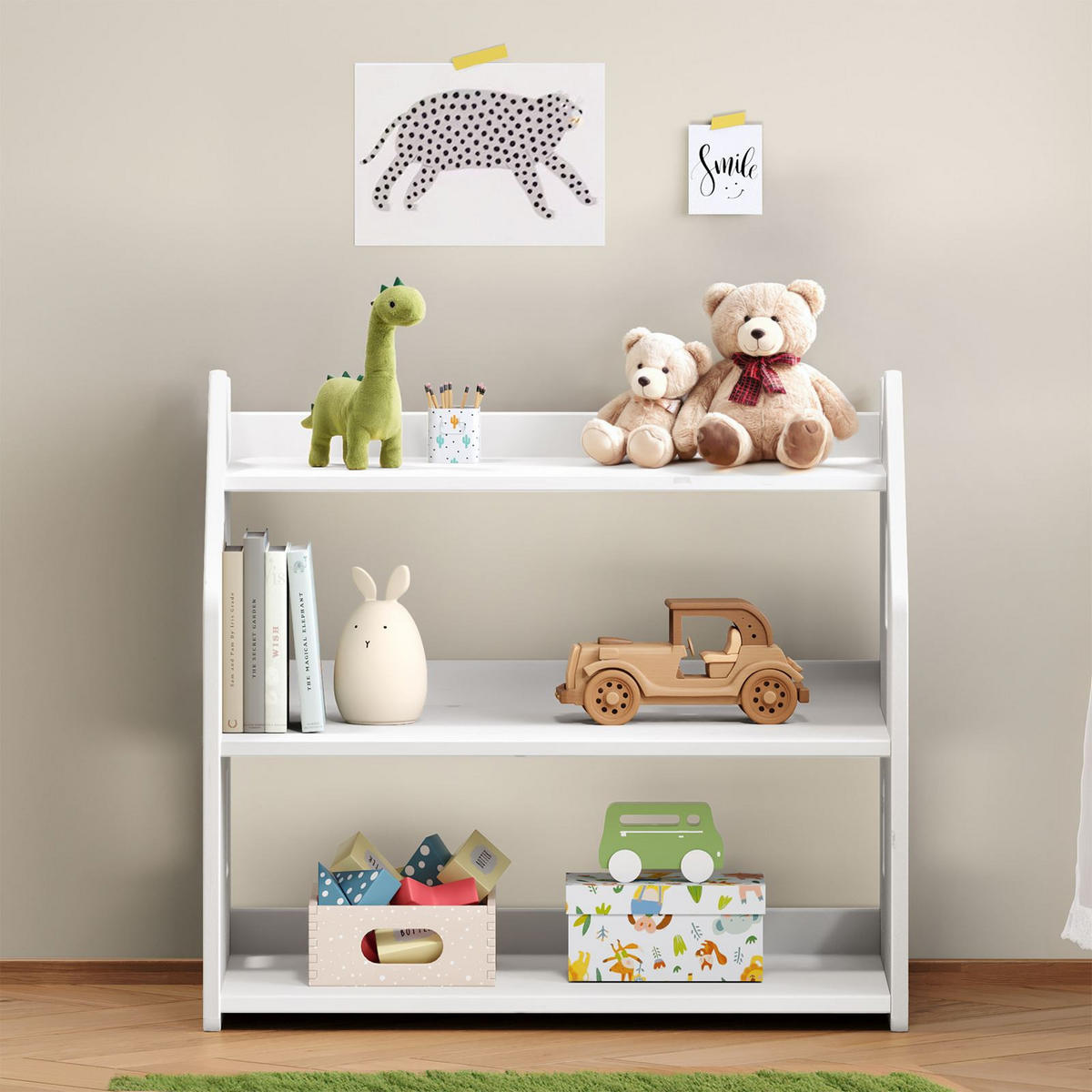 KINDERREGAL YASMIN - Weiß, Holz (65/60/40cm) - IDIMEX