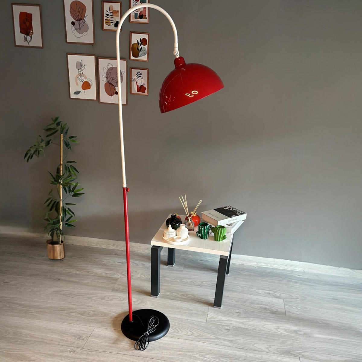 STEHLAMPE Gorkiede E27, verstellbarer Lampenschirm aus Metall - Multicolor, Metall (37/37/170cm) - Bamyum