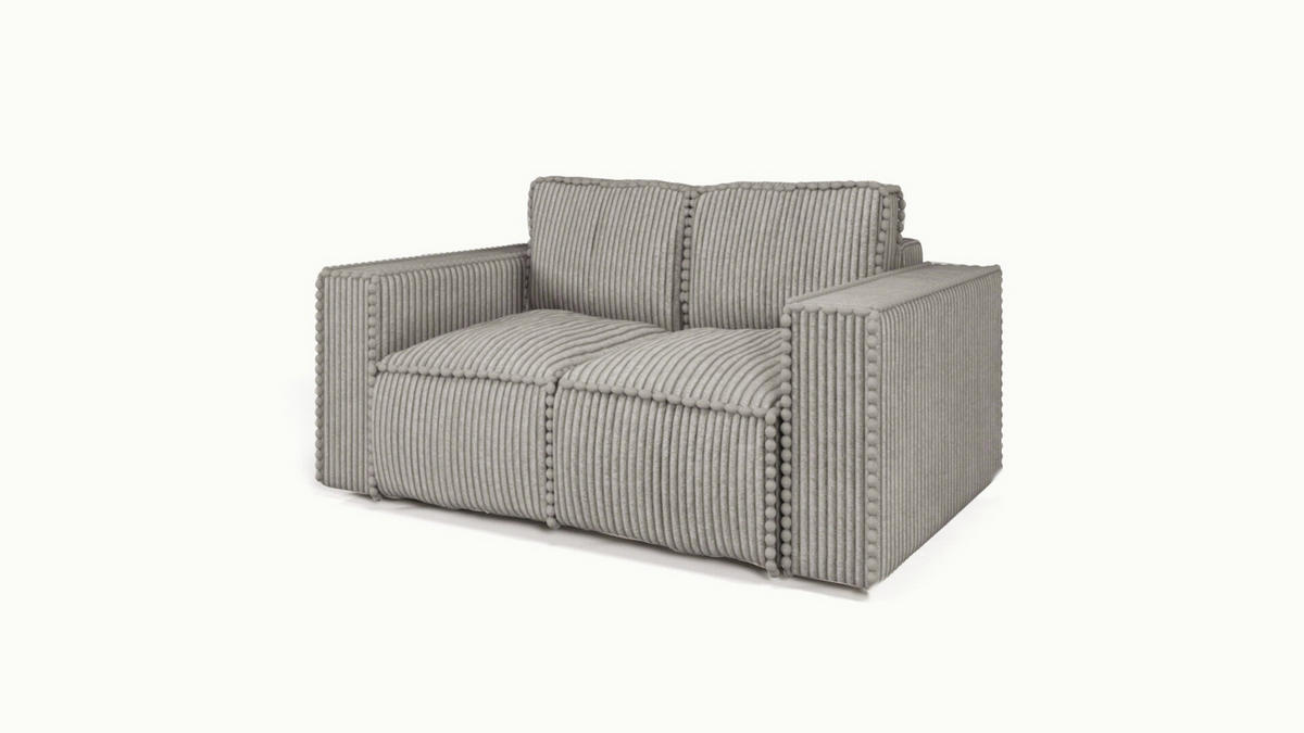SOFA 2-sitzer Vajana - Hellgrau, Holzwerkstoff/Textil (150/86/102cm) - Fun Möbel