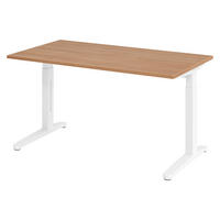 SCHREIBTISCH Serie-XB 80/140/74 cm in Nussbaumfarben/Weiß - Nussbaumfarben/Weiß, Holzwerkstoff (80/140/74cm) - bümö